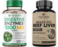 Digestive Enzymes 1000MG Prebiotics Probiotics Beef Liver Capsules S52785