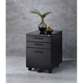 Black 3-Drawer Mobile Vertical Filing Cabinet K13394