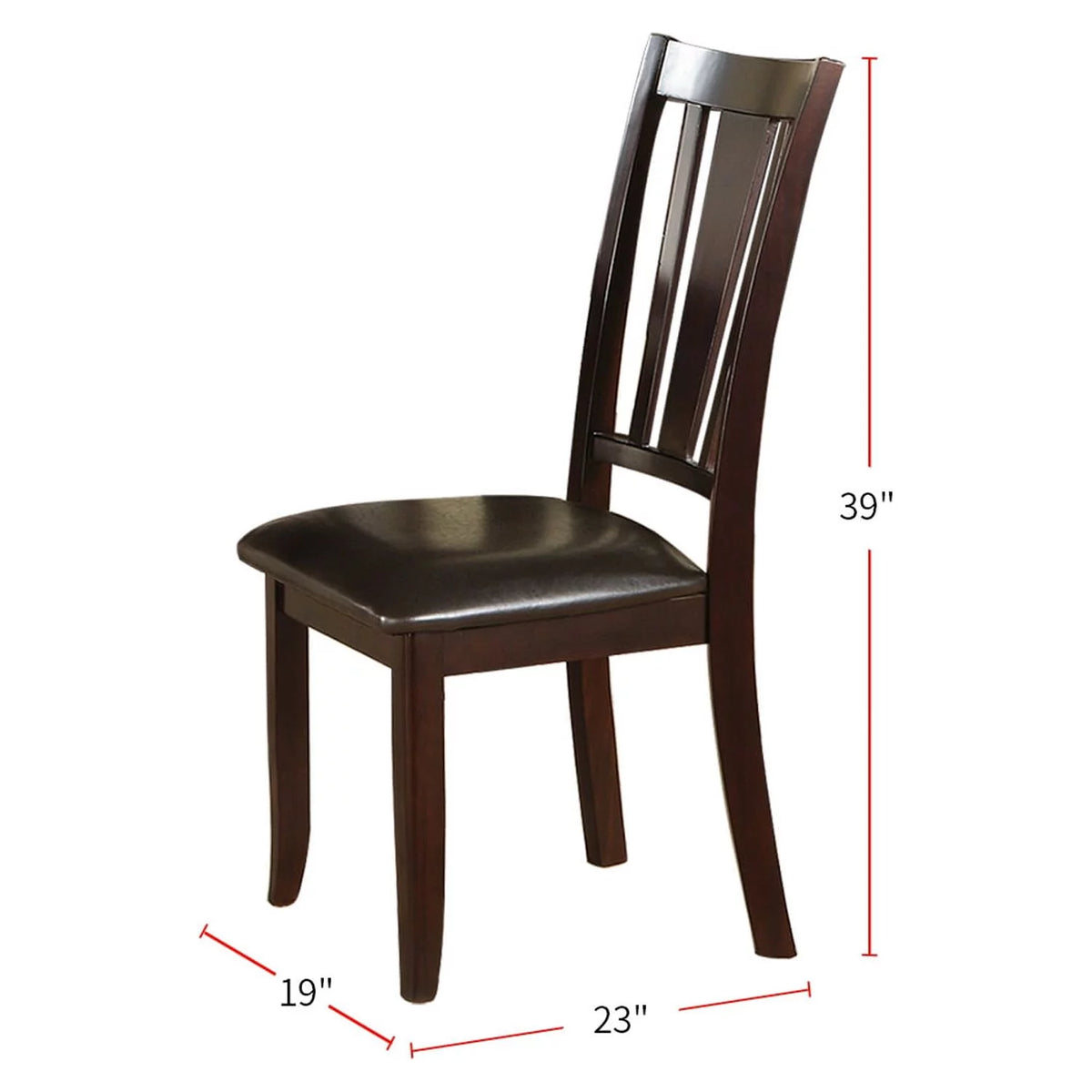Espresso Slat Back Dining Chairs Set of 2 M8472