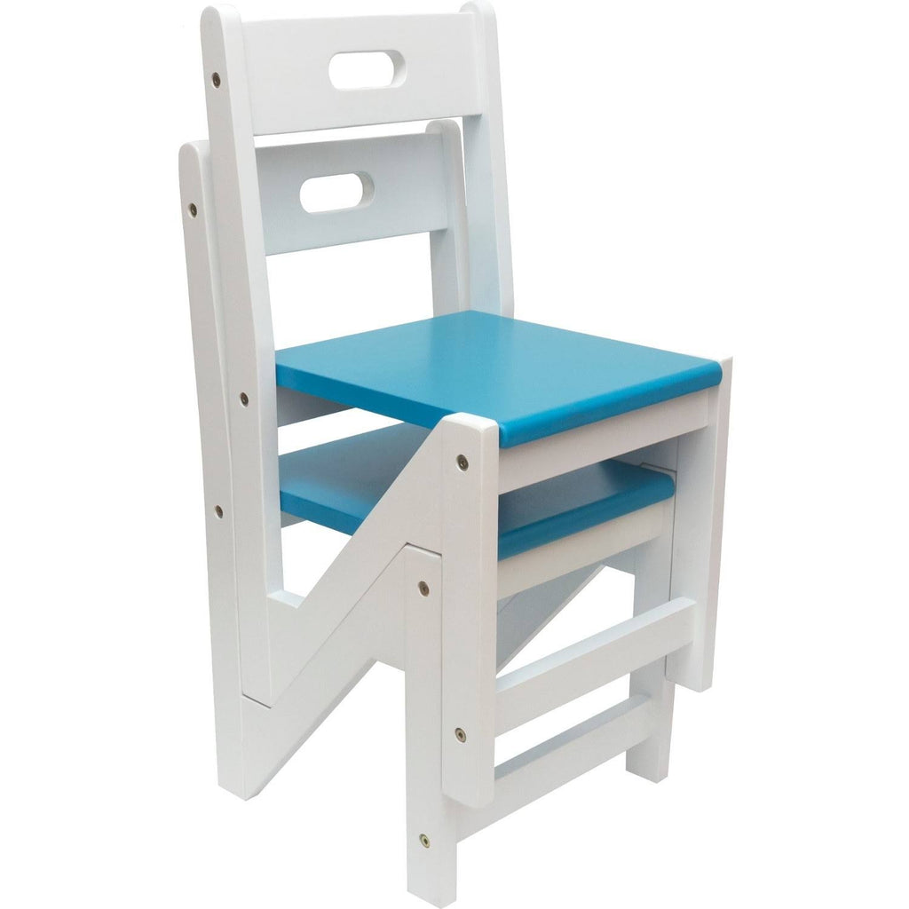 Blue Kid Zigzag Chairs 2pk A7860