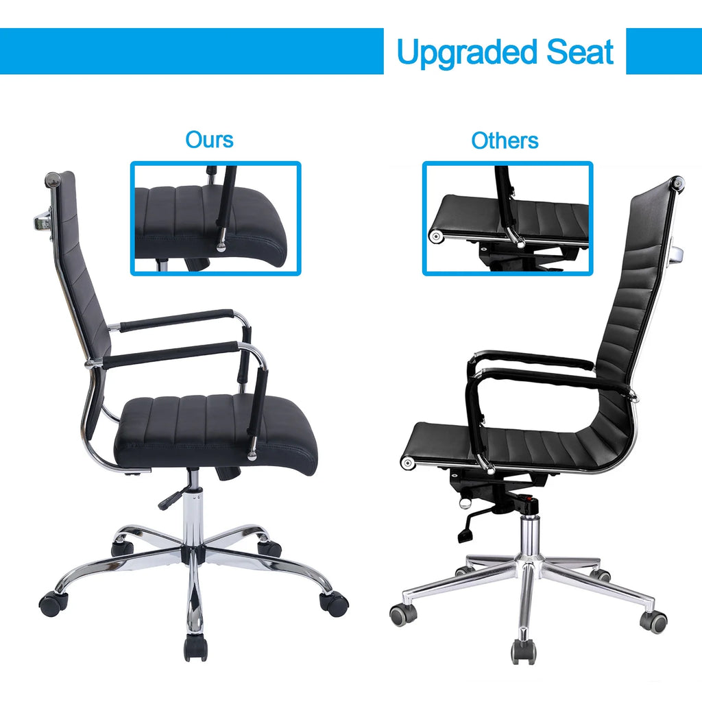Black Ergonomic PU Leather Executive Office Chair K32070