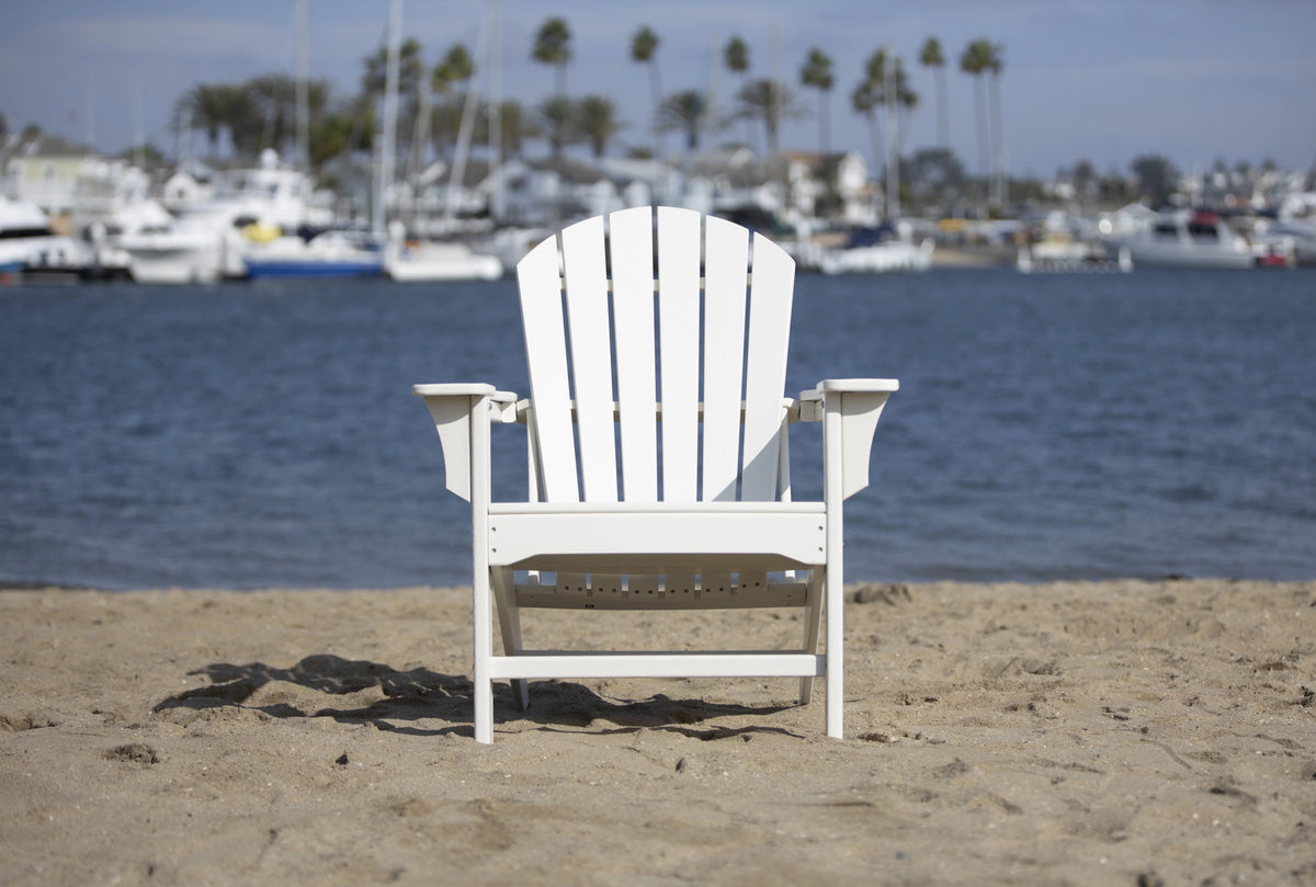 White Poly Outdoor Adirondack Chair A736426