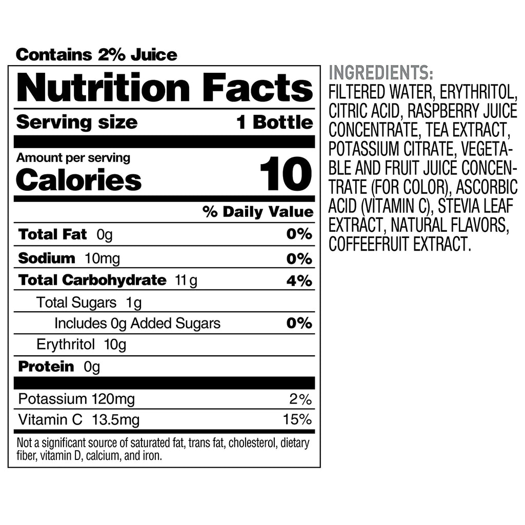 Black Raspberry Antioxidant Infused Beverage, 18 fl oz (Pack of 12) O455