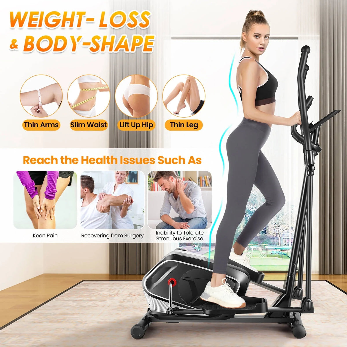 Elliptical Machine with 16 Levels Magnetic Resistance V28353