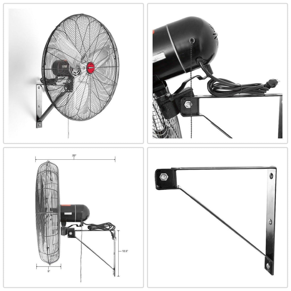 24 inch Oscillating Wall Mount Fan G388