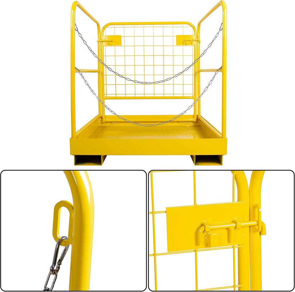 36x36 Steel Forklift Cage Work Platform W77774