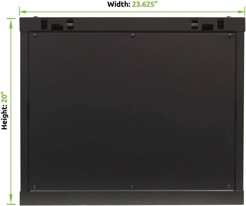 9U Wall Mount Network Server Cabinet Rack Enclosure Glass Door Lock F4690