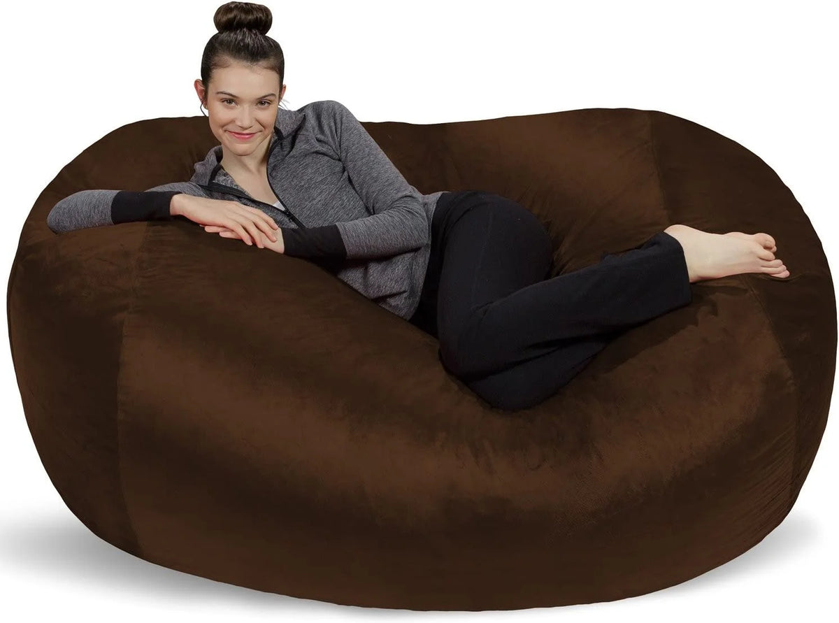 Plush Bean Bag Sofa with Microsuede Cover E353