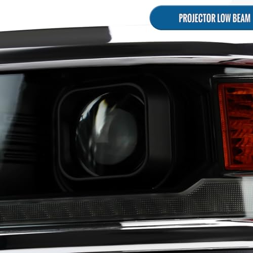 2014-2015 Chevy Silverado 1500 Black Chrome Trim Headlights Assembly Pair Y4502