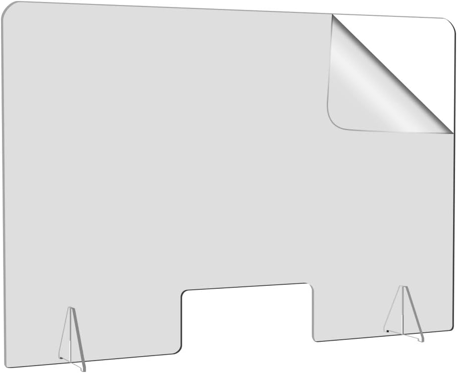 Plexiglass Acrylic Sneeze Guard Partition, Pack of 2 O2204
