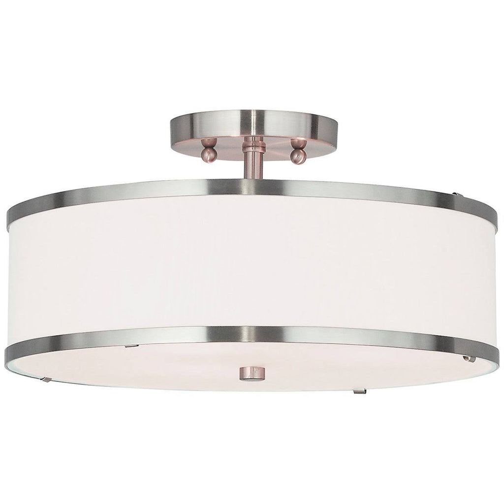Semi Flush Mount Light, Brushed Nickel F541