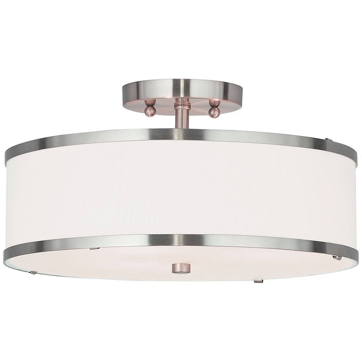 Semi Flush Mount Light, Brushed Nickel F541
