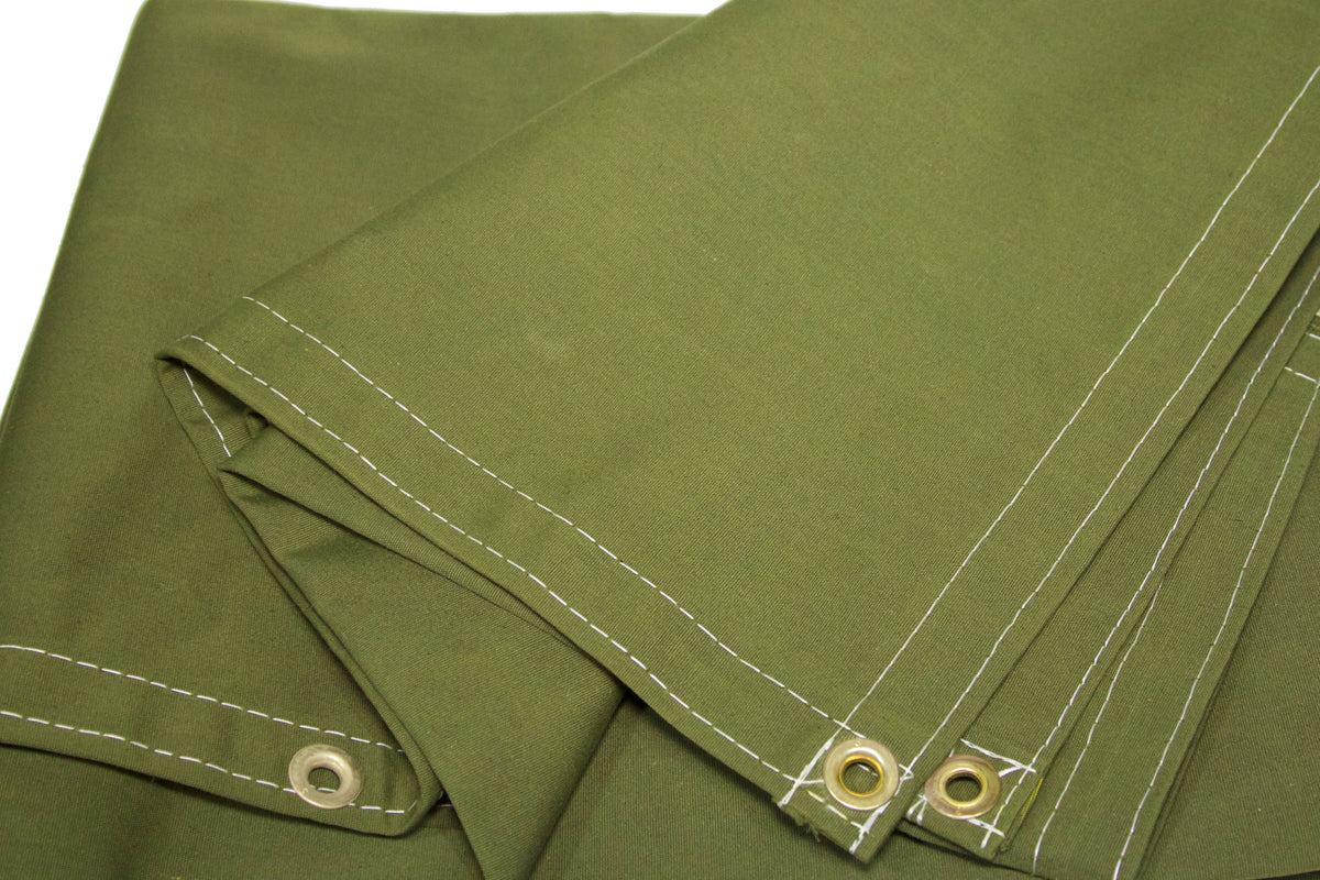Green Polyester Canvas Tarp 14.5 oz. R587