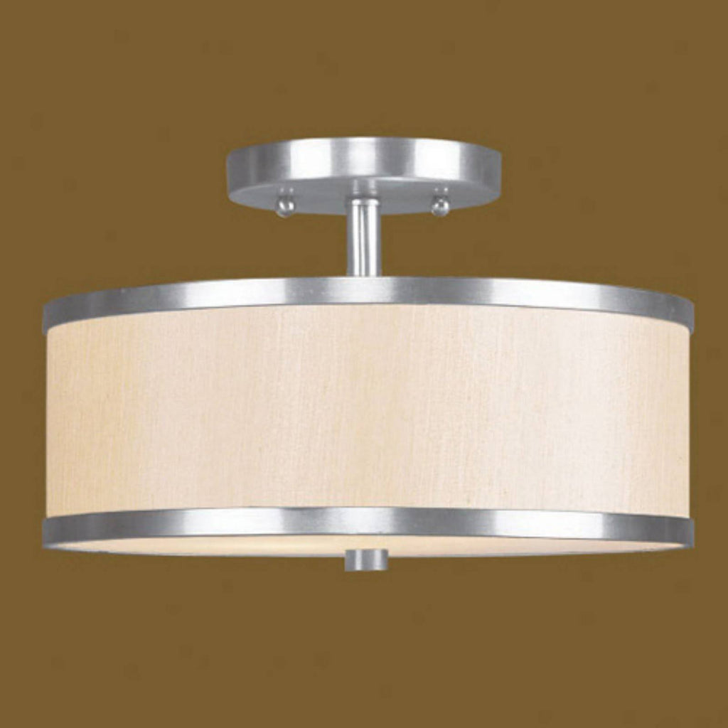 Semi Flush Mount Light, Brushed Nickel F541