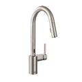 Spot Resist Stainless One-Handle High Arc Pulldown Kitchen Faucet D554