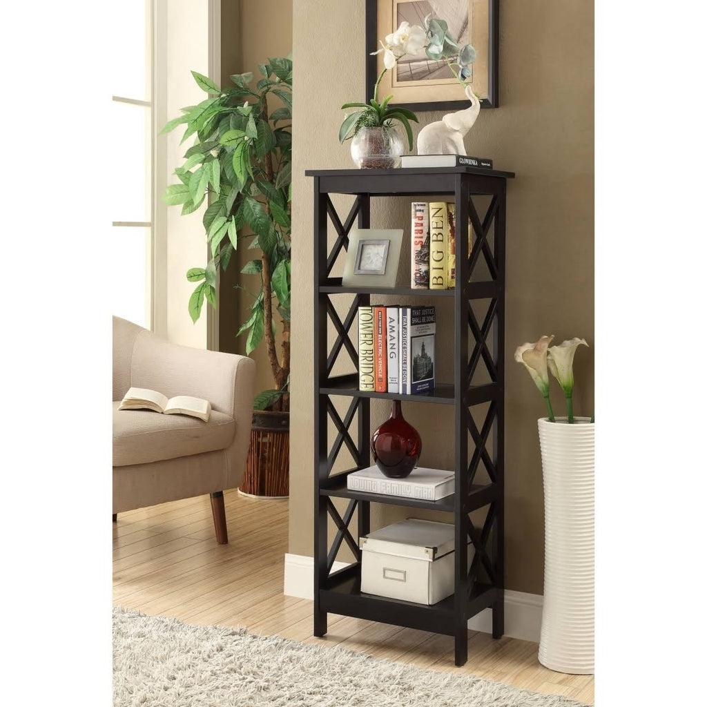 Black 4-Tier Bookcase D43183
