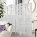White 6 Panel Room Divider E84693