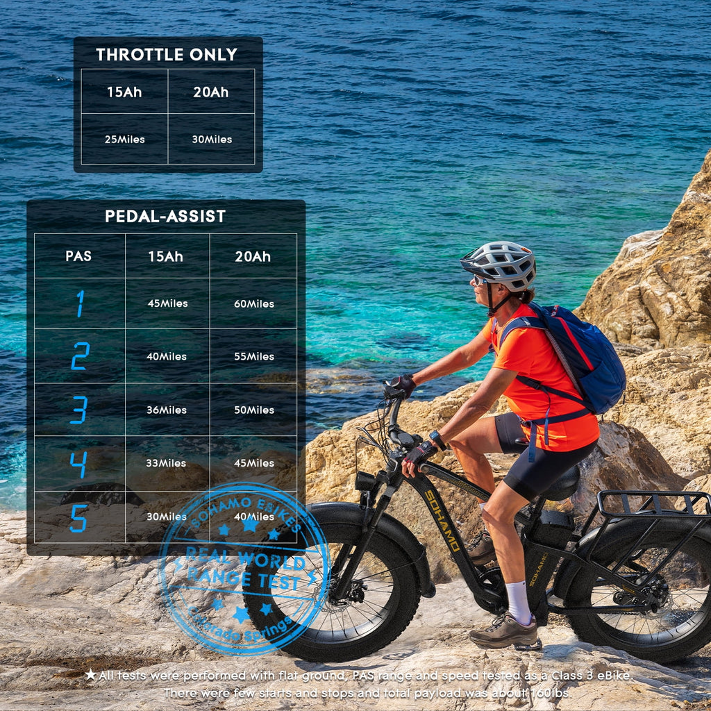 750W Fat Tire Electric Bike 26''x4'' 48V 15Ah G8741